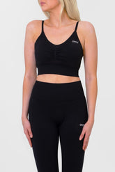 Pulse Scrunch Bra Black